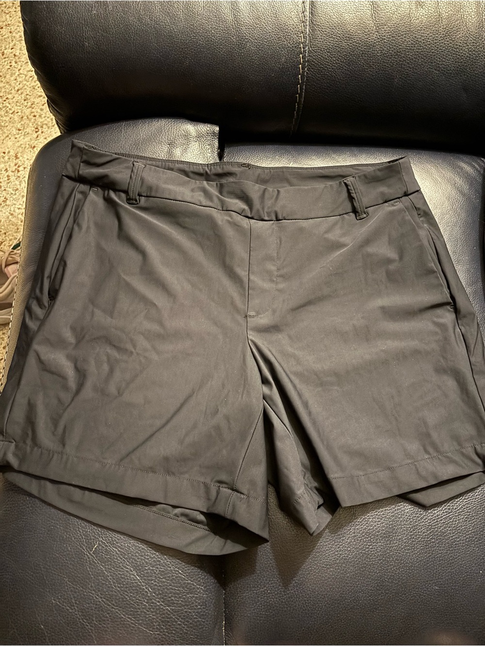 Spanx Sunshine Shorts Womens Large Black Pull On Stretch Mid Rise large